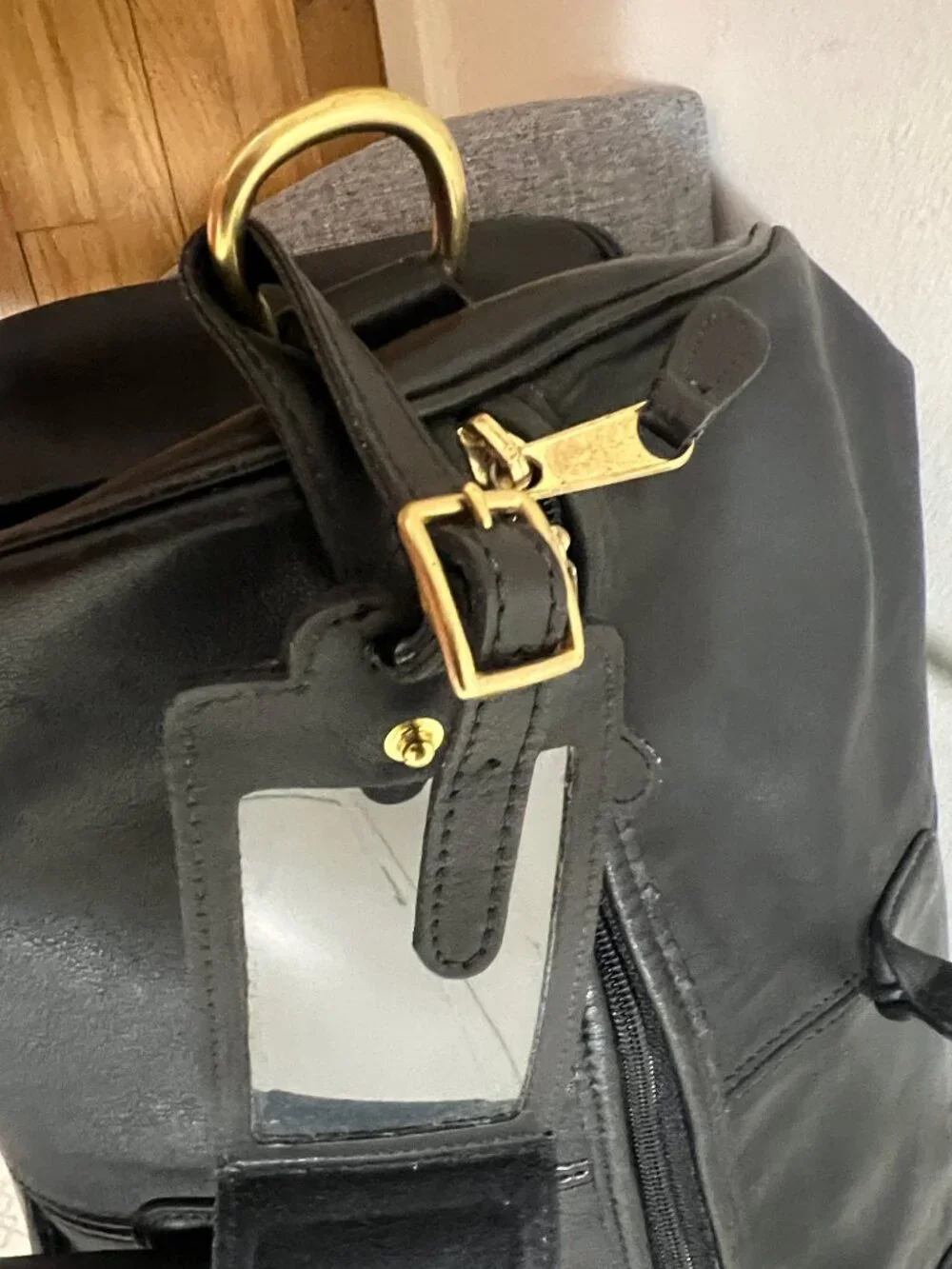 Vintage Coach USA Style 0524 Black Glove-Tanned Leather Weekender Travel Duffel
